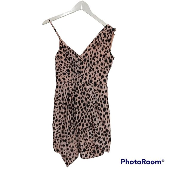 BCBGeneration Mini Dress One Shoulder Cocktail Dress Animal Print Womens 2 - Picture 11 of 11